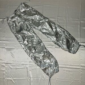 Silver Parachute Pants SZ S